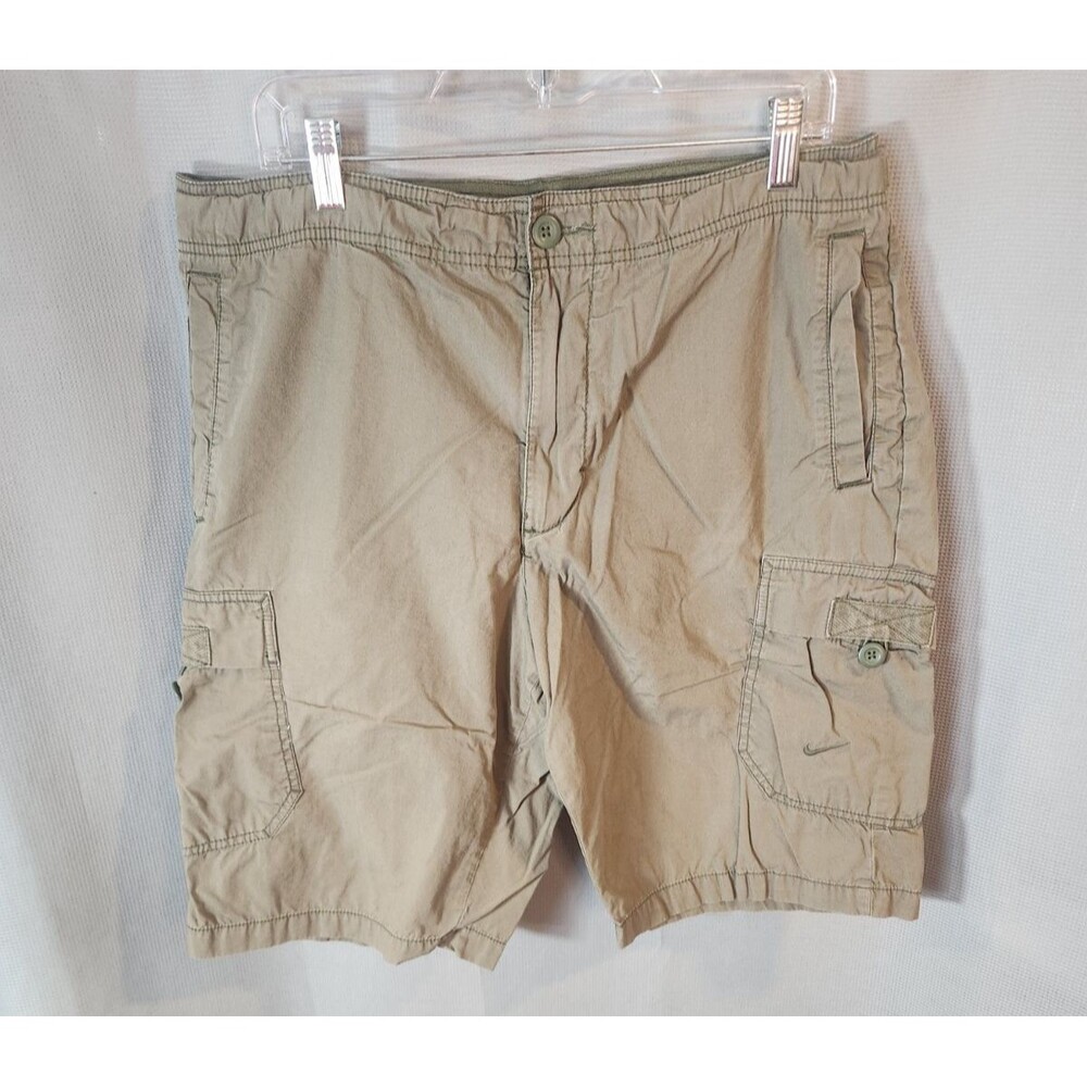 Nike Athletic Dept Mens Large Golf Walk Green Cargo Shorts Skater Retro Style